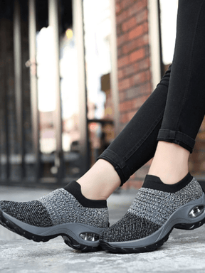 Zapatos de Caminar para Mujeres de Uso Diario Gris Ceniza