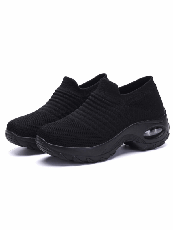 Women's Everyday Walking Shoes Jet Black - Moving Steps