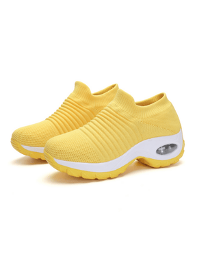 Zapatos de Caminar para Mujeres de Uso Diario Amarillo Limón