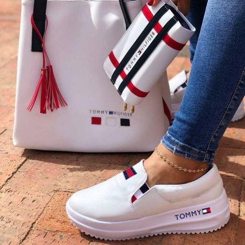 T. Hilfiger Zapatillas de deporte para mujer: Bolso Gratis Incluido + Cartera